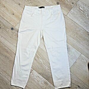 Kut From The Kloth Sz 14 Bright White Rachael High Rise Fab Ab Mom Jeans L84706